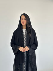 C 2350 Black Lace Abaya