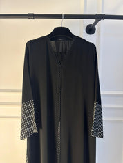 C 2373 Black Polka Abaya