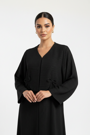 C 2374 Black Bow Abaya