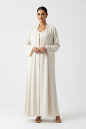 C 2377 Cream Abaya