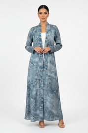 C 2380-02 Blue Tie Dye Abaya