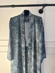 C 2380-02 Blue Tie Dye Abaya