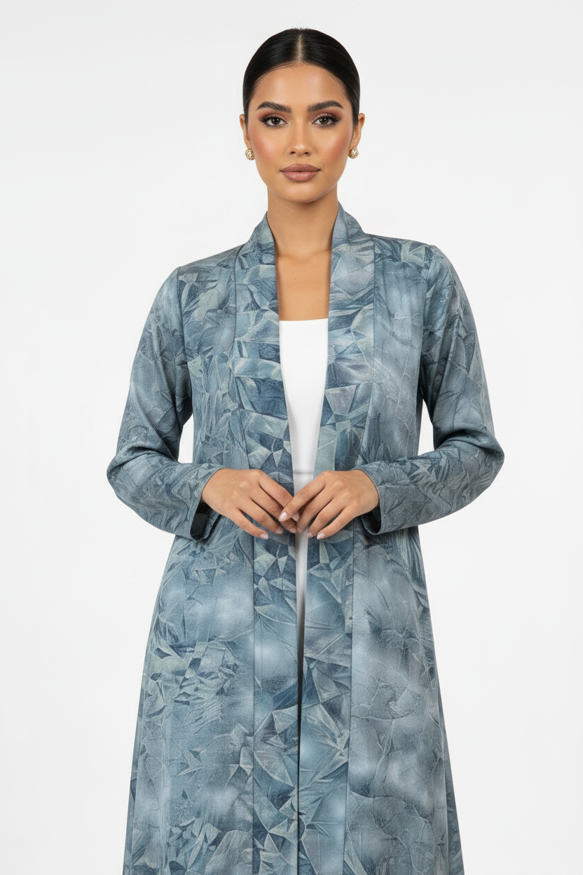 C 2380-02 Blue Tie Dye Abaya