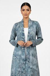 C 2380-02 Blue Tie Dye Abaya