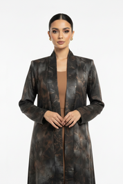 C 2380 Brown Tie Dye Abaya
