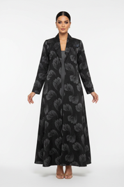 C 2381-01 Black Grey Abaya
