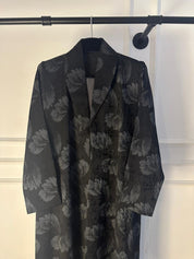 C 2381-01 Black Grey Abaya
