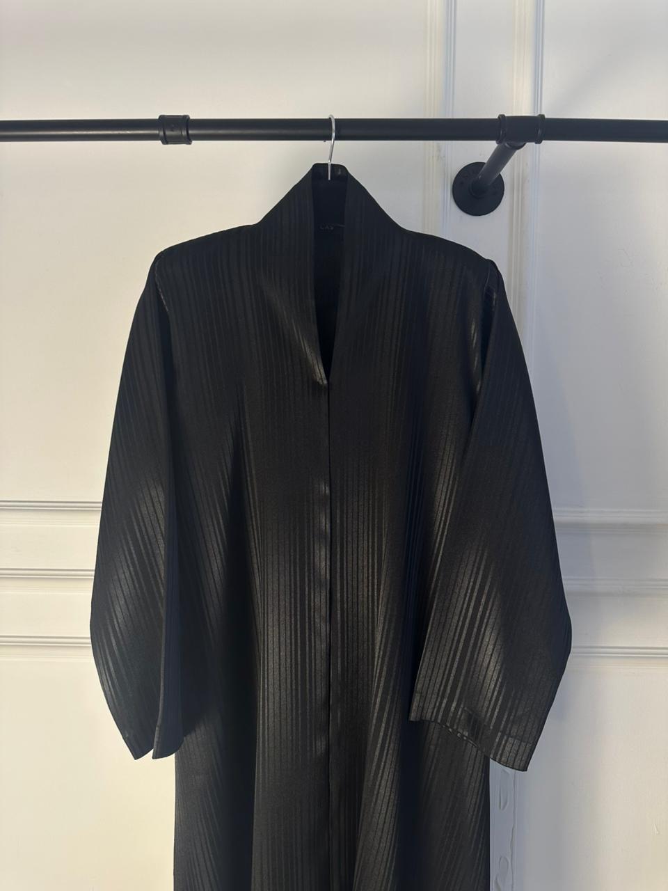 C 2382 Black Striped Abaya