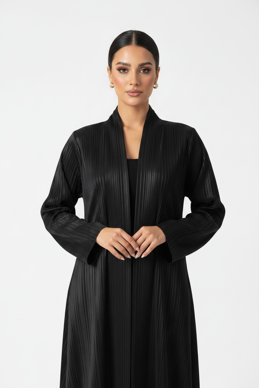 C 2382 Black Striped Abaya
