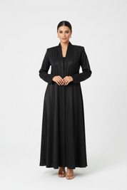 C 2385 Black Striped Abaya