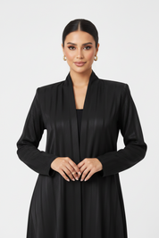 C 2385 Black Striped Abaya