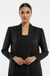 C 2387-03 Premium Black Dots Abaya