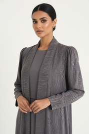 C 2388-01 Grey Swirls Abaya