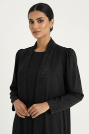 C 2388-02 Black Swirls Abaya