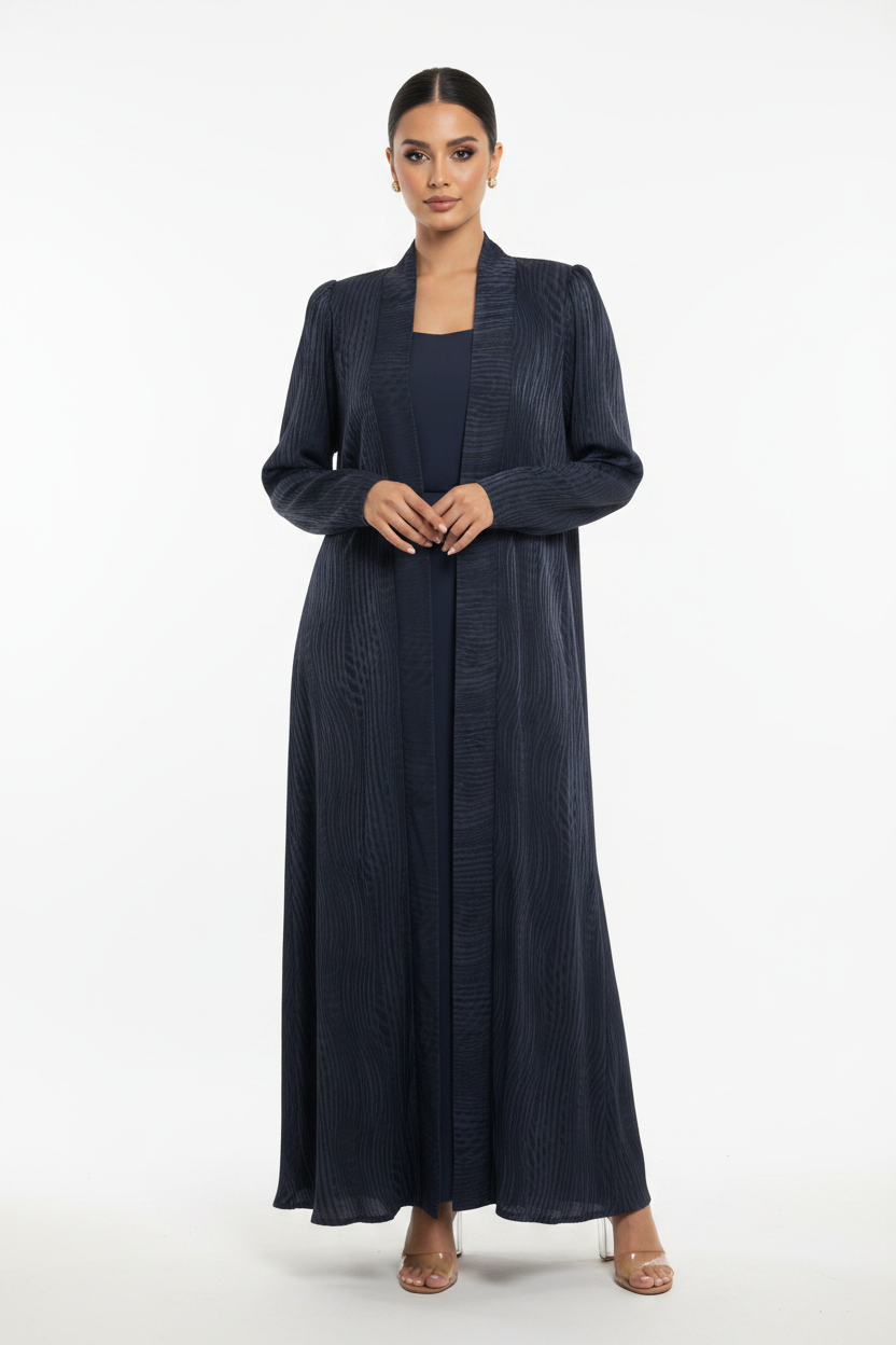 C 2388-03 Navy Swirls Abaya
