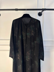 C 2390-05 Black Jade Printed Abaya