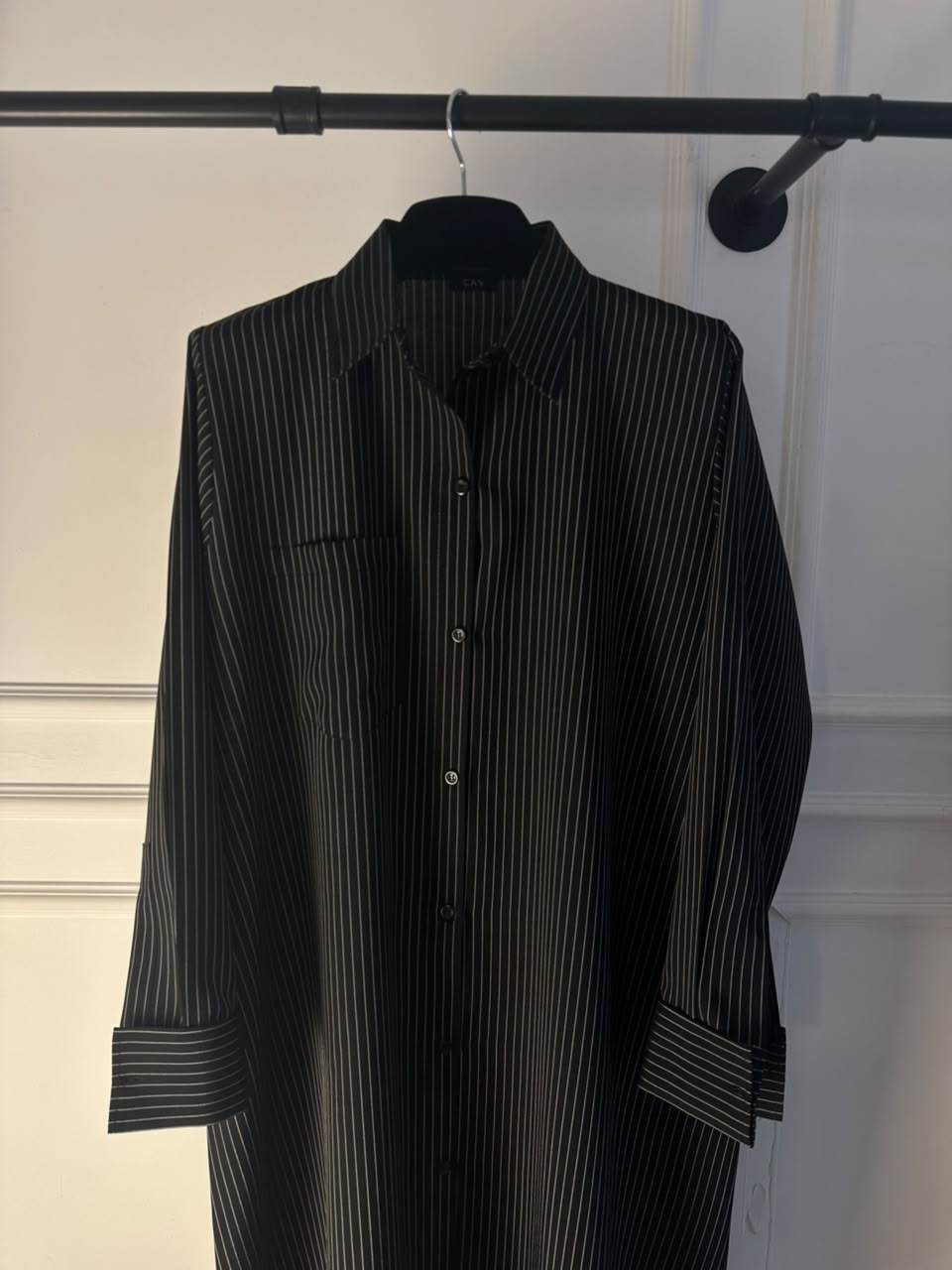 C 2391 Black Striped Travel Dress