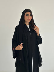 C 2395 Black Lace Abaya