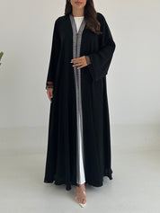 C 2399 Black Lace Abaya