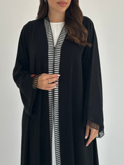C 2399 Black Lace Abaya