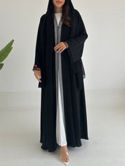 C 2399 Black Lace Abaya