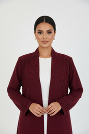 C 2439 Maroon Abaya
