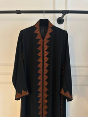 C 2440 Black Embroidered Abaya