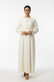 C 2442 Cream Abaya