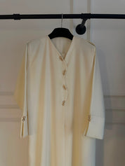 C 2442 Cream Abaya