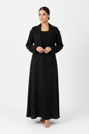 C 2447 Black Beaded Work Abaya