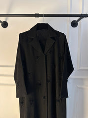 C 2447 Black Beaded Work Abaya