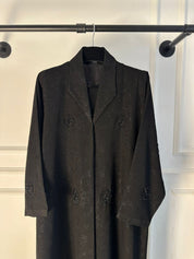 C 2449 Black Beaded Work Abaya
