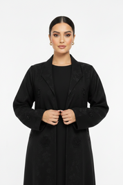 C 2449 Black Beaded Work Abaya