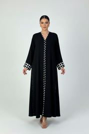 C 2451 Black Polka Dot Abaya