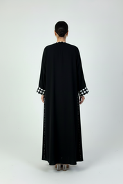 C 2451 Black Polka Dot Abaya