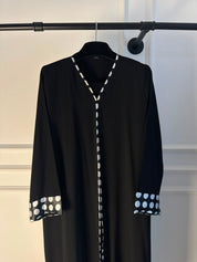 C 2451 Black Polka Dot Abaya