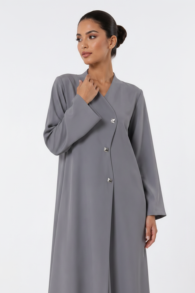 C 2453-03 Grey Abaya