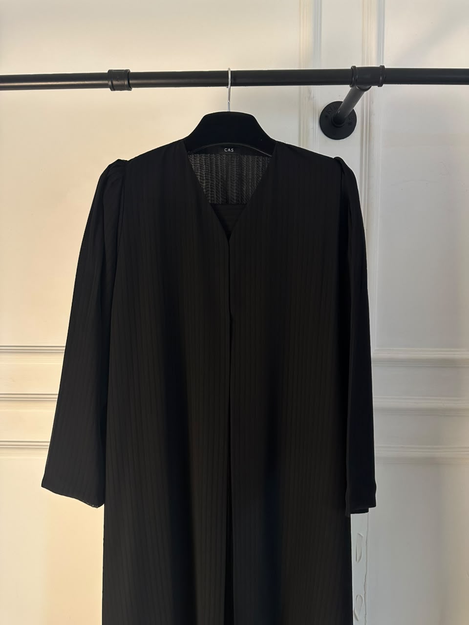 C 2455 Black Striped Abaya