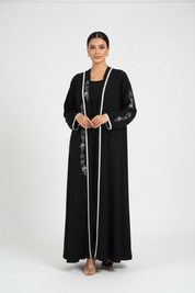 C 2458 Black Beaded Abaya