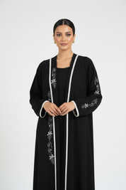 C 2458 Black Beaded Abaya