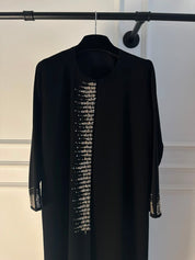 C 2459 Black Beaded Abaya