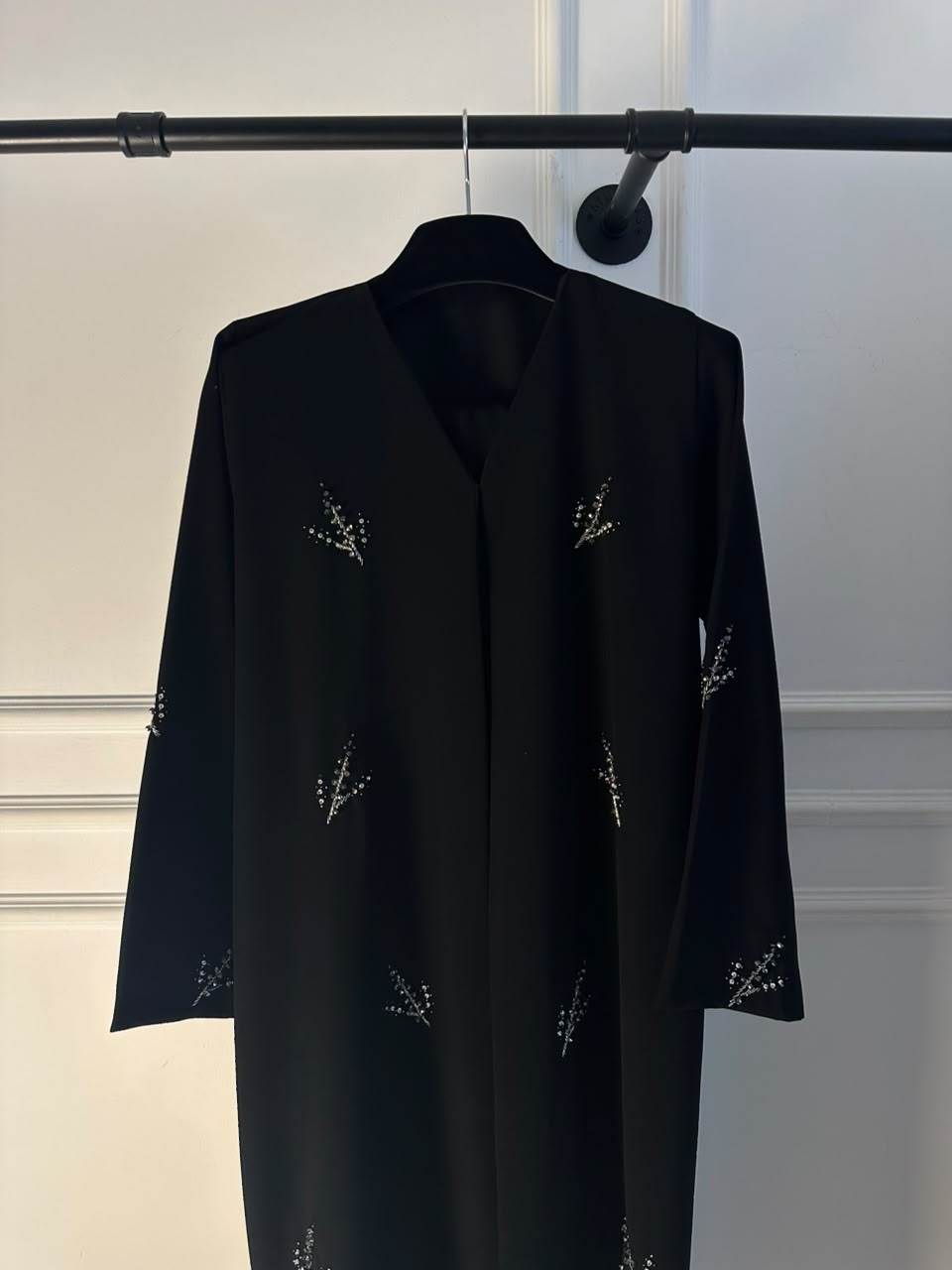 C 2460 Black Beaded Abaya