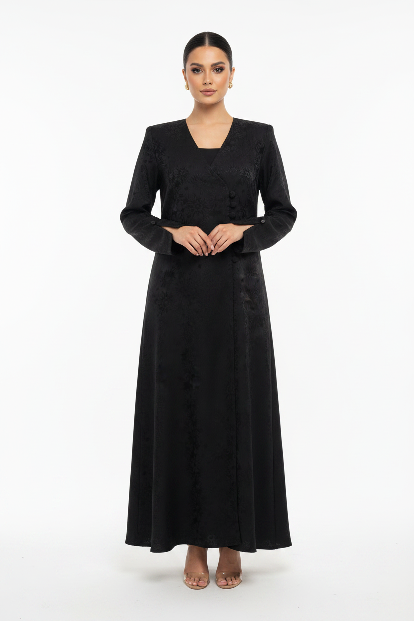 C 2461 Black Abaya