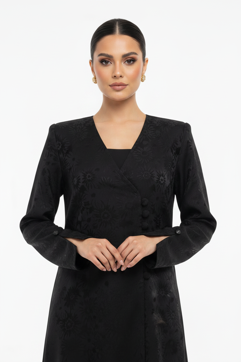 C 2461 Black Abaya
