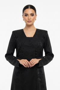 C 2461 Black Abaya - XS / 50