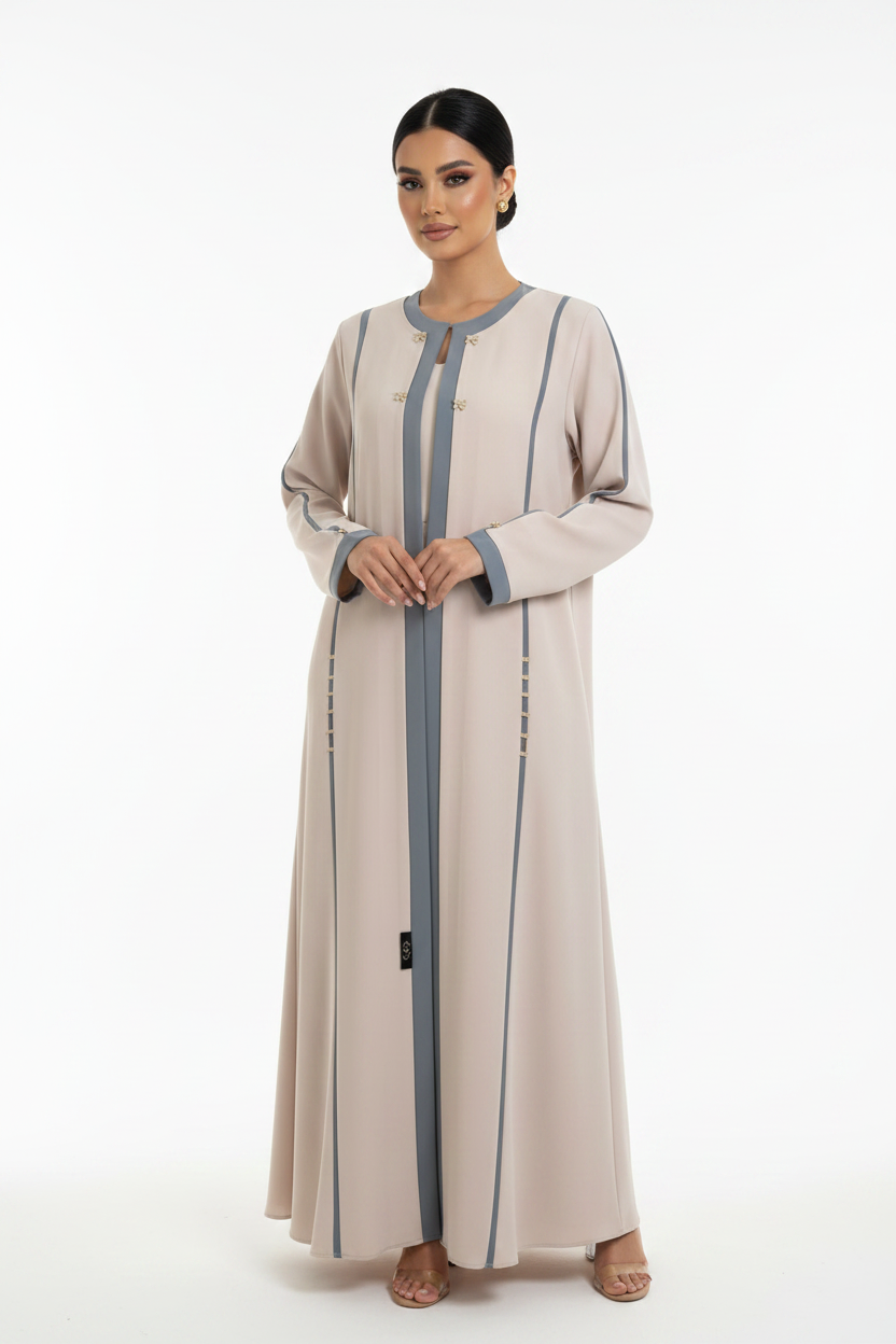 C 2463 Pale Pink Abaya