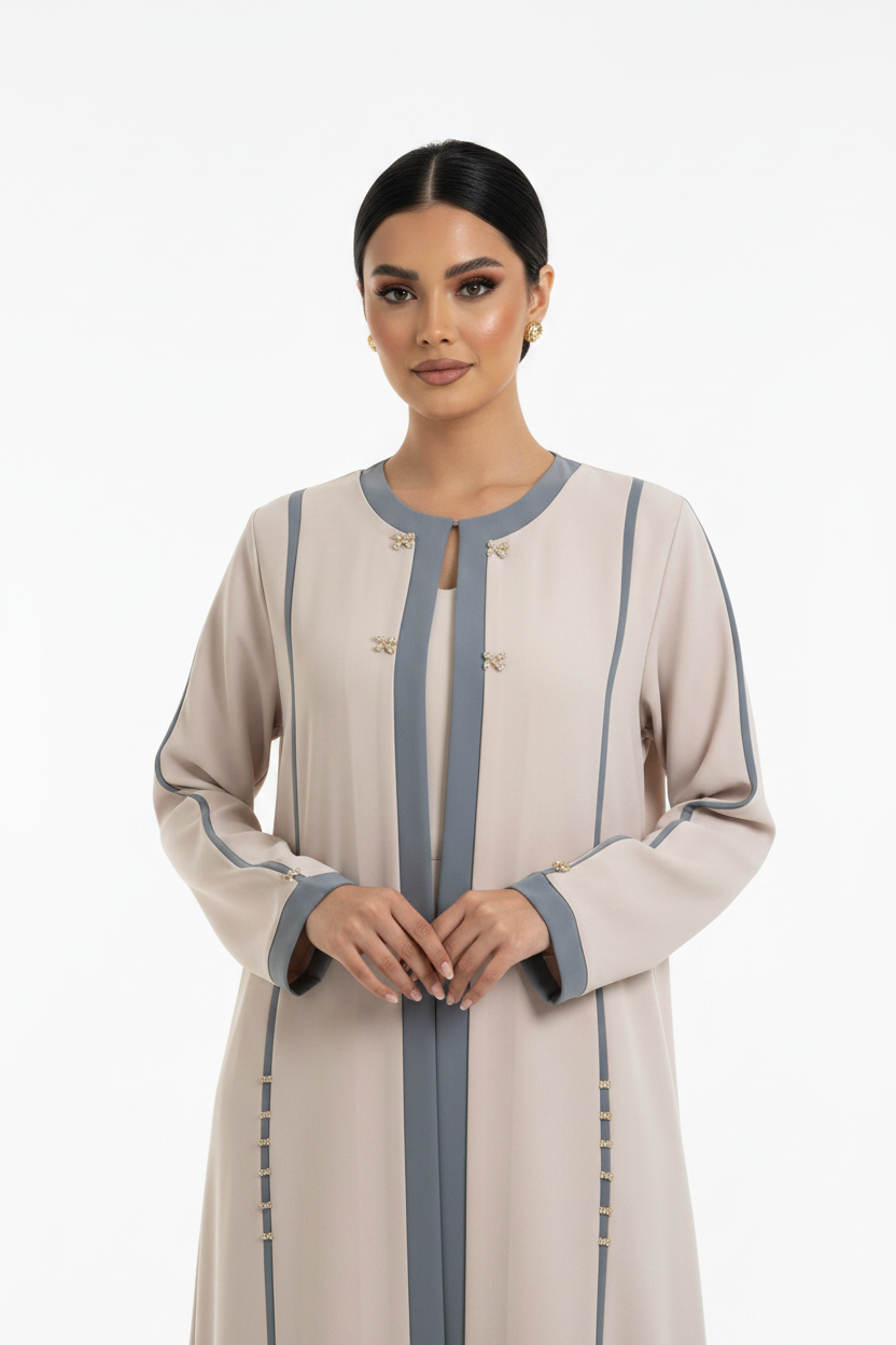 C 2463 Pale Pink Abaya