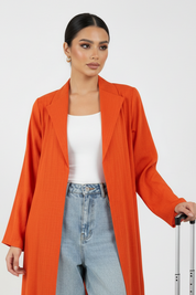 C 2466-01 Bright Orange Travel Abaya