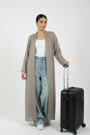 C 2466-02 Dusty Beige Travel Abaya