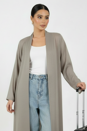 C 2466-02 Dusty Beige Travel Abaya